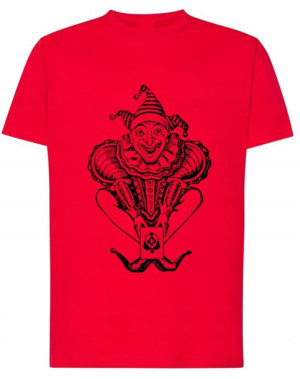 T-Shirt koszulka duży nadruk Joker klaun r.4XL
