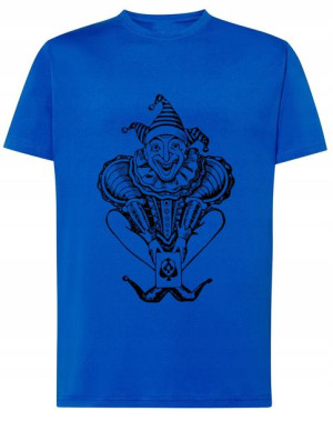 T-Shirt koszulka duży nadruk Joker klaun r.XS