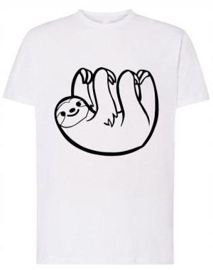 T-Shirt koszulka duży nadruk leniwiec r.5XL