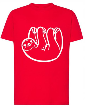 T-Shirt koszulka duży nadruk leniwiec r.5XL