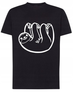 T-Shirt koszulka duży nadruk leniwiec r.5XL