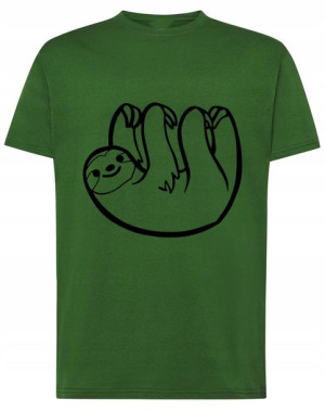 T-Shirt koszulka duży nadruk leniwiec r.XL