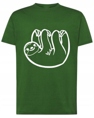 T-Shirt koszulka duży nadruk leniwiec r.XL