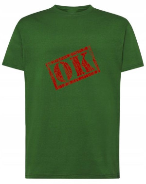 T-Shirt koszulka DUŻY nadruk OK Rozm.3XL