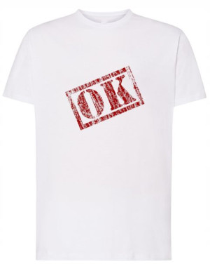 T-Shirt koszulka DUŻY nadruk OK Rozm.S
