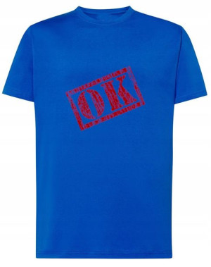 T-Shirt koszulka DUŻY nadruk OK Rozm.S