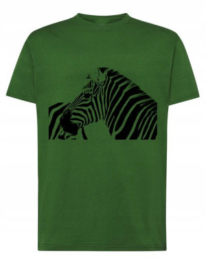 T-Shirt koszulka duży nadruk Zebra Rozm.M