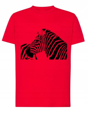 T-Shirt koszulka duży nadruk Zebra Rozm.M