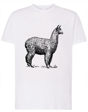 T-Shirt koszulka fajny duży nadruk Alpaka r.3XL