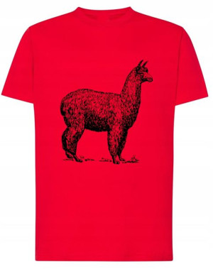 T-Shirt koszulka fajny duży nadruk Alpaka r.XL