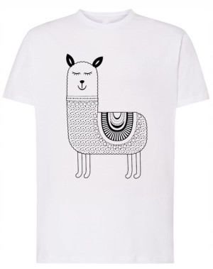T-Shirt koszulka fajny duży nadruk Lama r.3XL
