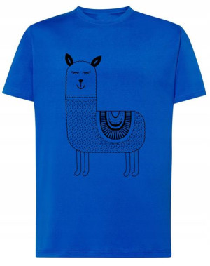 T-Shirt koszulka fajny duży nadruk Lama r.4XL