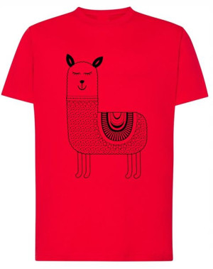 T-Shirt koszulka fajny duży nadruk Lama r.S