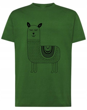 T-Shirt koszulka fajny duży nadruk Lama r.XL