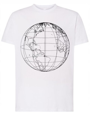 T-Shirt koszulka fajny nadruk Globus Rozm.L