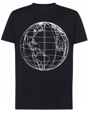 T-Shirt koszulka fajny nadruk Globus Rozm.XL