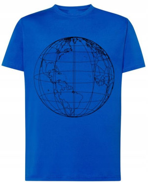 T-Shirt koszulka fajny nadruk Globus Rozm.XXL