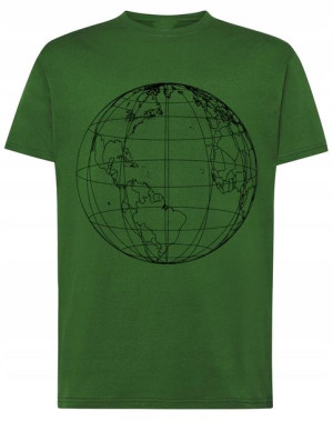 T-Shirt koszulka fajny nadruk Globus Rozm.XXL