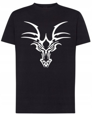 T-Shirt koszulka fajny nadruk głowa Smoka r.3XL