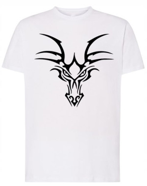 T-Shirt koszulka fajny nadruk głowa Smoka r.S