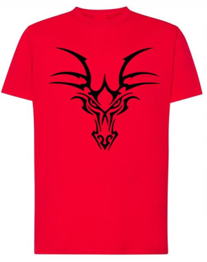 T-Shirt koszulka fajny nadruk głowa Smoka r.S