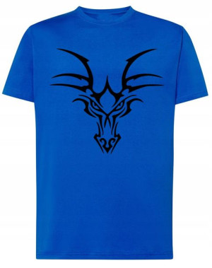 T-Shirt koszulka fajny nadruk głowa Smoka r.XS