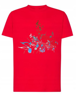 T-Shirt koszulka fajny nadruk nutki muzyka r.XXL