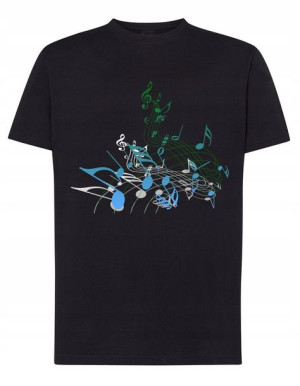 T-Shirt koszulka fajny nadruk nutki muzyka r.XXL