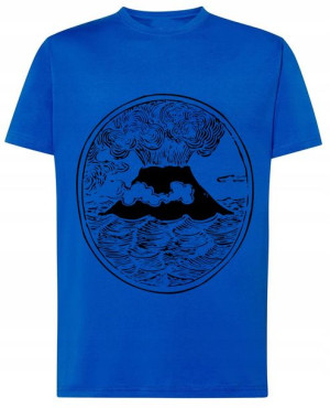 T-Shirt koszulka fajny nadruk Wulkan r.XS