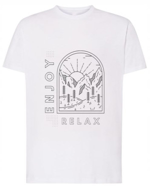T-Shirt koszulka góry nadruk Enjoy Relax r.4XL