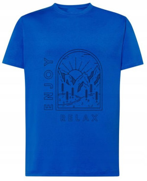 T-Shirt koszulka góry nadruk Enjoy Relax r.5XL