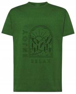 T-Shirt koszulka góry nadruk Enjoy Relax r.S