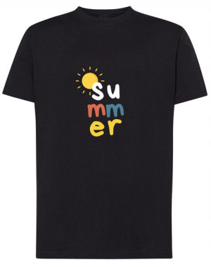 T-Shirt koszulka kolorowy nadruk Summer r.XS