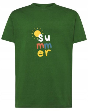 T-Shirt koszulka kolorowy nadruk Summer r.XS