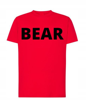 T-Shirt Koszulka modny nadruk Bear Rozm.4XL