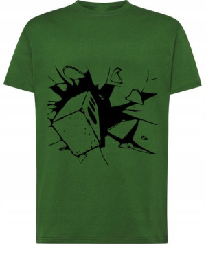 T-Shirt koszulka nadruk cegła szkło r.3XL
