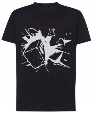 T-Shirt koszulka nadruk cegła szkło r.XL