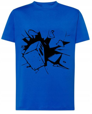 T-Shirt koszulka nadruk cegła szkło r.XL