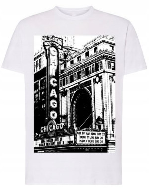 T-Shirt koszulka nadruk Chicago Rozm.M