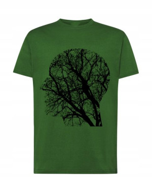 T-Shirt koszulka nadruk Drzewo twarz myśli r.4XL