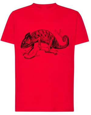 T-Shirt koszulka nadruk duży KAMELEON r. XS