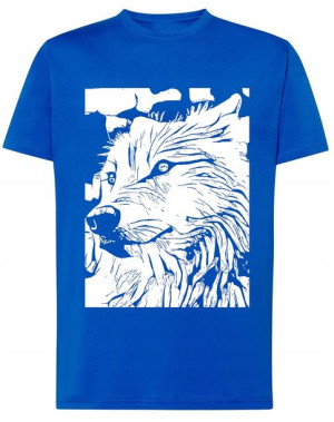 T-Shirt koszulka nadruk duży Wilk r.3XL