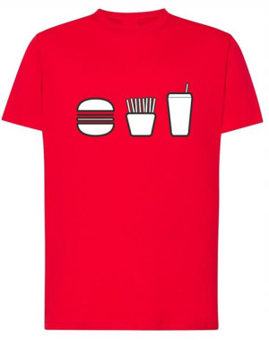 T-Shirt koszulka nadruk Fast Food Rozm.5XL