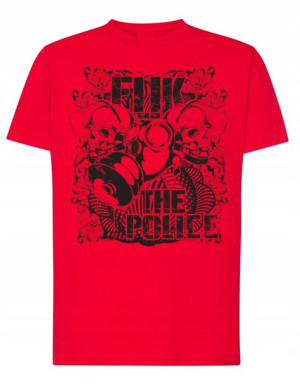 T-Shirt koszulka nadruk FUK THE POLICE r.L