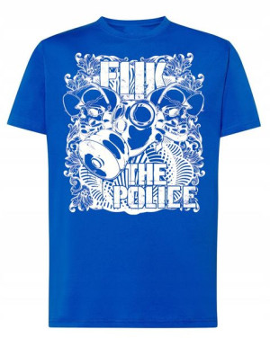T-Shirt koszulka nadruk FUK THE POLICE r.XXL