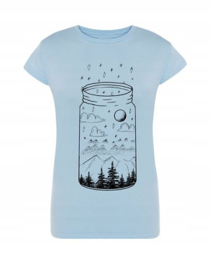 T-Shirt koszulka nadruk góry słoik r.S