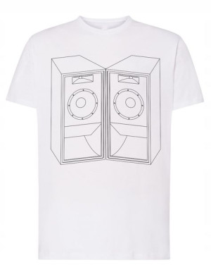 T-Shirt koszulka nadruk głośniki kolumny r.XS