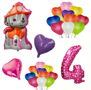 Balony Zestaw Na Czwarte Urodziny 4 Latka Psi Patrol Marshall