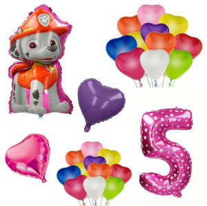 Balony Zestaw Na Piąte Urodziny 5 Latek Psi Patrol Marshall
