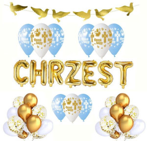 Zestaw Balony Na Chrzest Dla Chłopca
